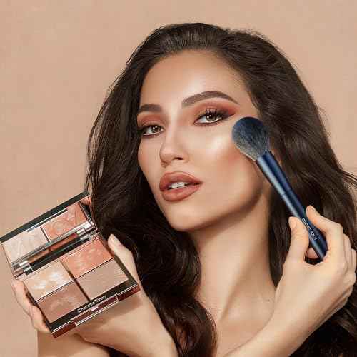 Makeup Brush Set, EIGSHOW Professional Makeup Brushes Kit Foundation Powder Concealers Eye Shadows Makeup 15 Piece for Eye Face Liquid Cream Cosmetics Brushes Kit Best Birthday Gift for Women(BLUE)