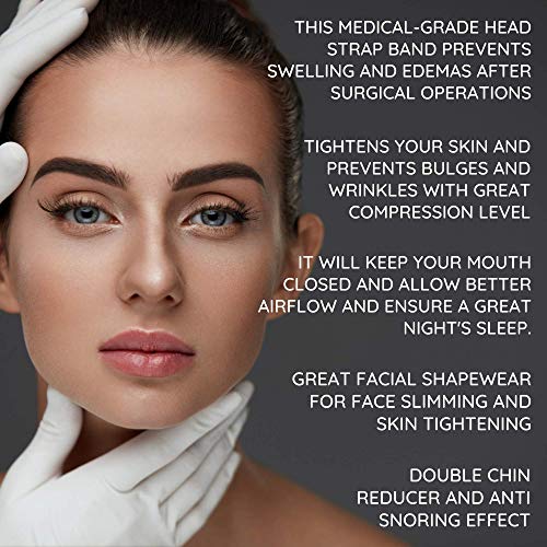 IKIDO Post Surgery Neck and Chin Compression Garment Wrap Bandage for Women, Face Slimmer
