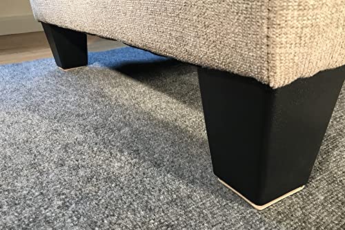 Shepherd Hardware 3949 2-Inch Adhesive, Square, Slide Glide Furniture Sliders, 4-Pack,Beige