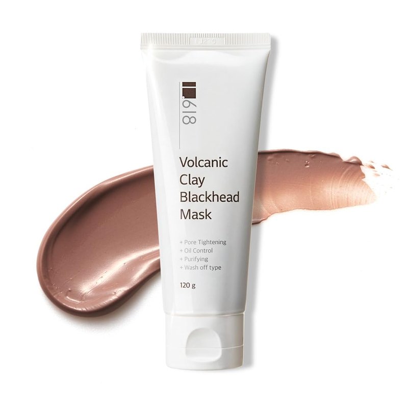 Volcanic Clay Mud Blackhead Mask - Korean Pore Cleansing Treatment | Fast-Drying, 4.23oz