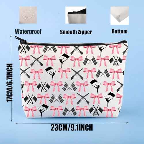 JYTAPP Winterguard Makeup Bag Colorguard Marching Band Color Guard Gift Colorguard Team Cosmetic Bag Flag Gifts