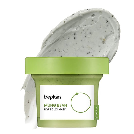 beplain Mung Bean Pore Clay Mask | Blackhead Removal facial Mud Pack | Deep Pore Cleansing Wash Off Pack | Gentle Facial Exfoliator | Korean Skincare | 4.05 fl.oz