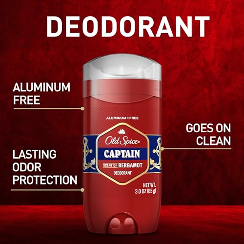 Old Spice Aluminum Free Deodorant for Men, 24/7 Odor Protection, 24/7 Freshness & Lasting Scent, Goes on Clean, 3.0 oz (Pack of 2)