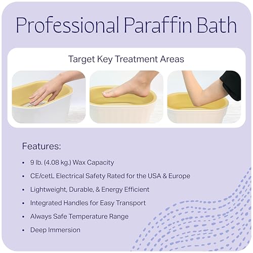 Therabath Professional Thermotherapy TB6 Paraffin Wax Bath - Limited Edition White & Gold Bath - Helps Relieve Arthritis & Muscle Stiffness - for Hands, Feet, & Body - Made in USA - 6 lb. ScentFree
