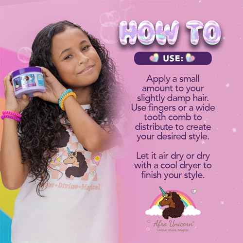 Afro Unicorn Curl Cream - Defining, Taming, and Softening Curly, Coily, and Wavy Hair Cream - Contains Coconut Oil - 3 Pack