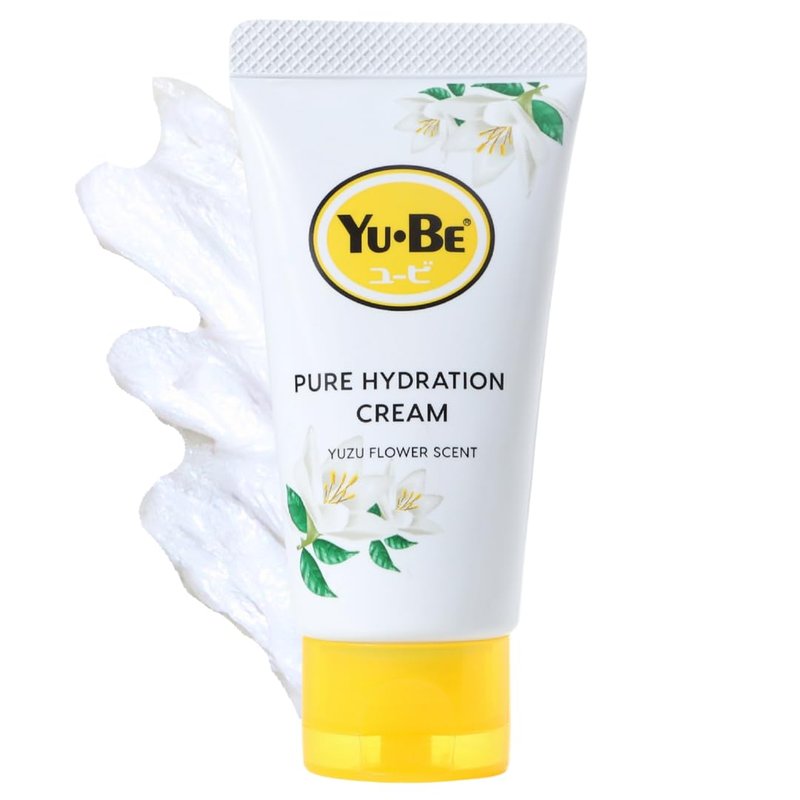 Yu-Be Yuzu Pure Hydration Cream: Body & Hand Lotion - Vegan Skin Care Cream for Sensitive & Dry Skin - Soothing Yuzu Flower Extract - Day & Night Moisturizer- Cracked Heels Repair -1.35 Fl Oz