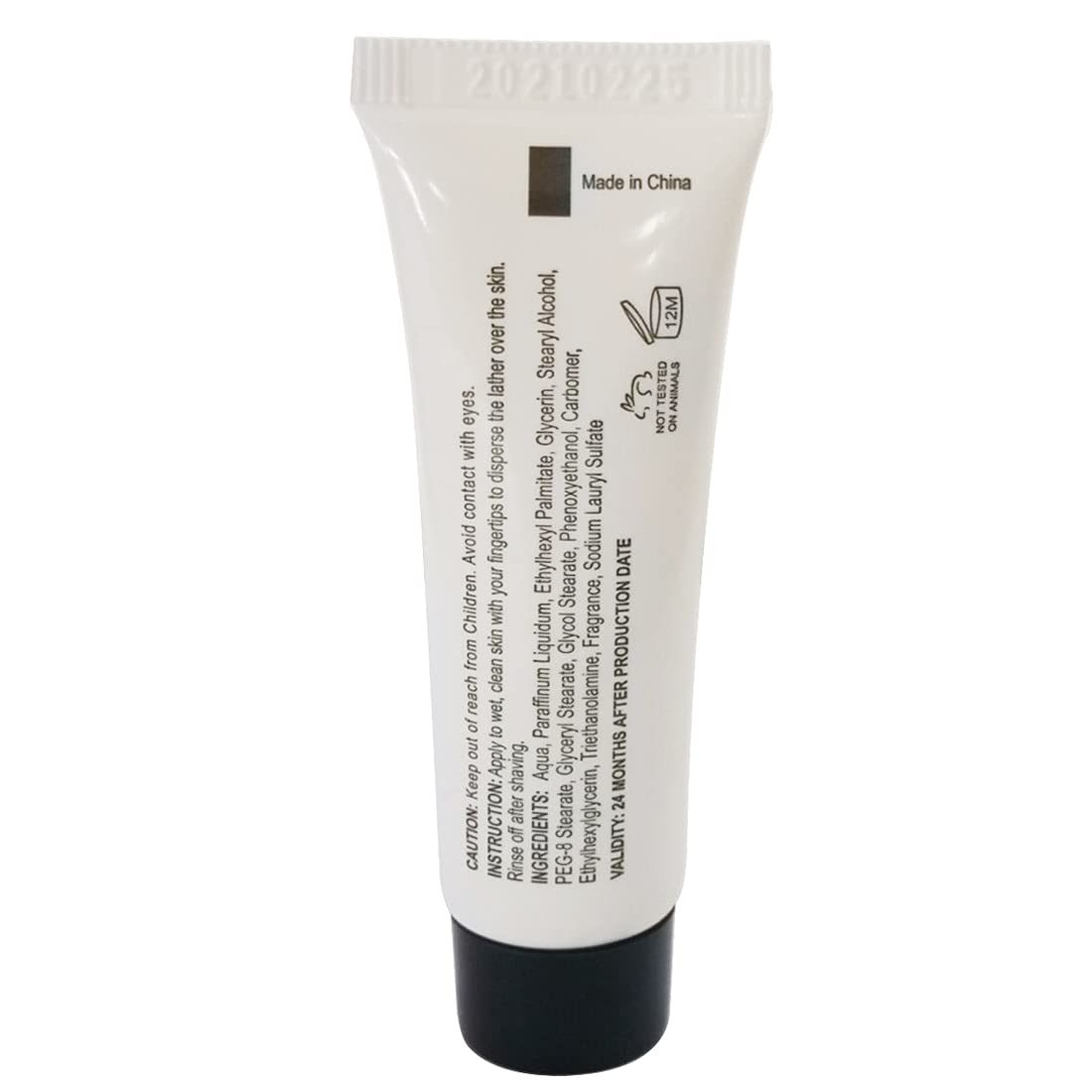 Bulk Shaving Cream - 0.34 fl oz Tubes, White, Pack of 144 - Travel Shaving Cream - Disposable Shave Foam Units for Hotels & Travel - Unscented
