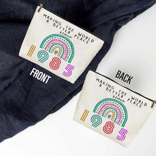 40th Birthday Gifts for Women, 40 Year Old Birthday Gifts Cosmetic Bags, Funny 40th Anniversary Decorations for Her Makeup Bag, Best 1985 Anniversary 40 Year Old Gift Ideas for Wife, Mom