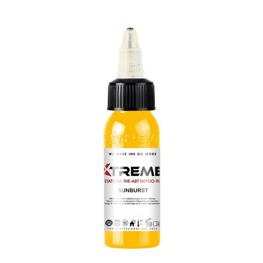 Xtreme Tattoo Ink, Versatile Medium Viscosity for Precision Tattooing, Rich Hue, Quick Healing, Acrylic-Free, Water Based and Premium Quality - Ready-to-Use Tattoo Ink (Sunburst, 4 oz)