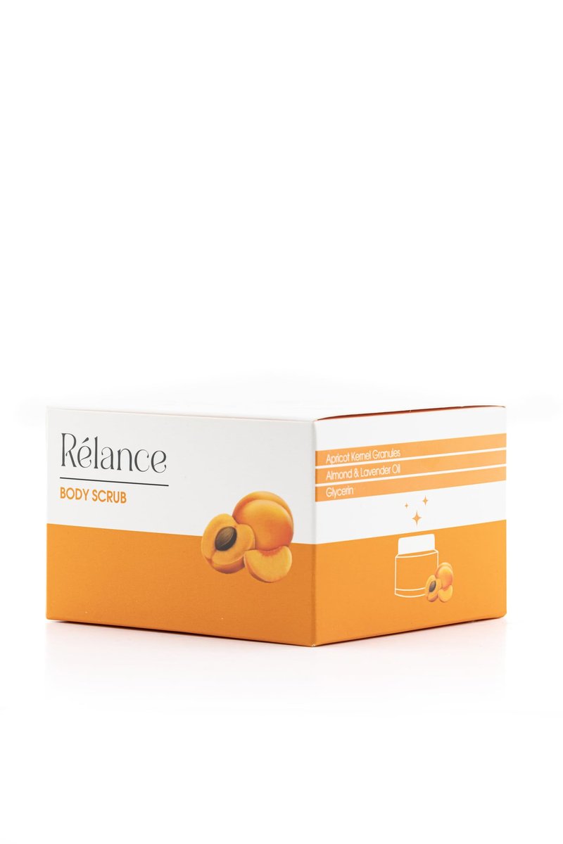 Relance Body Scrub with Apricot Kernel Granules, Almond, Lavender Oil, Glycerin, 300ml (10.14 fl oz)