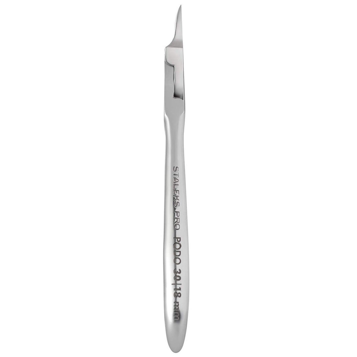Staleks Podo 30 Podology Nippers for Ingrown Toenails – 18 mm Blades – Narrow Tips with Blunt Ends – Double Spring Design for Medical Pedicure