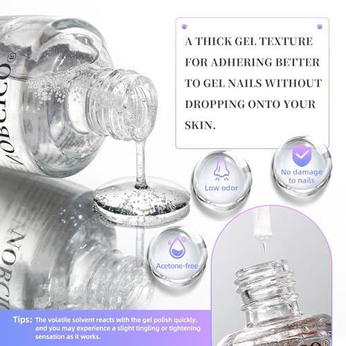 Gel Nail Polish Remover, Fast-Acting No Foil Remover for Gel Polish Removal in 2-5 Minutes, Acetone-Free Gel Remover for Nails, Gentle Low-Irritation, Home DIY Essential-15ml
