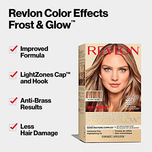 Revlon Color Effects Highlighting Kit, Permanent Hair Dye, For Balayage, Frosting, & Ombre Styling, Ammonia & Paraben Free, 20 Blonde, 8 Oz (Pack of 1)