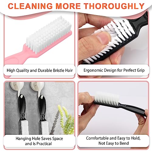 8 PCS Nail Brush for Cleaning Fingernails, Handle Grip Nail Scrubber Brush, Cleaner Brushes Manicure Tools Scrub Brushes Kit, Toenail Brush To Clean Under Nails Pedicure Foot Small Brush Women Men
