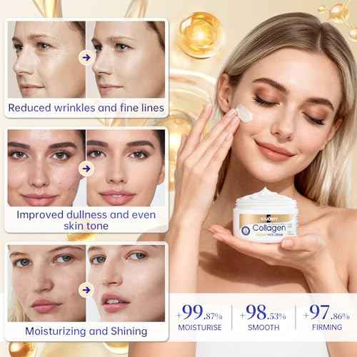 Collagen Skin Care Set - 7PCS Moisturizing Skin Care Set Reduce Wrinkles & Fine Lines, Long-Lasting Oil Control, Firm Skin - With Cleanser, Toner, Serum, Eye Cream, Face Cream & Facial Masks