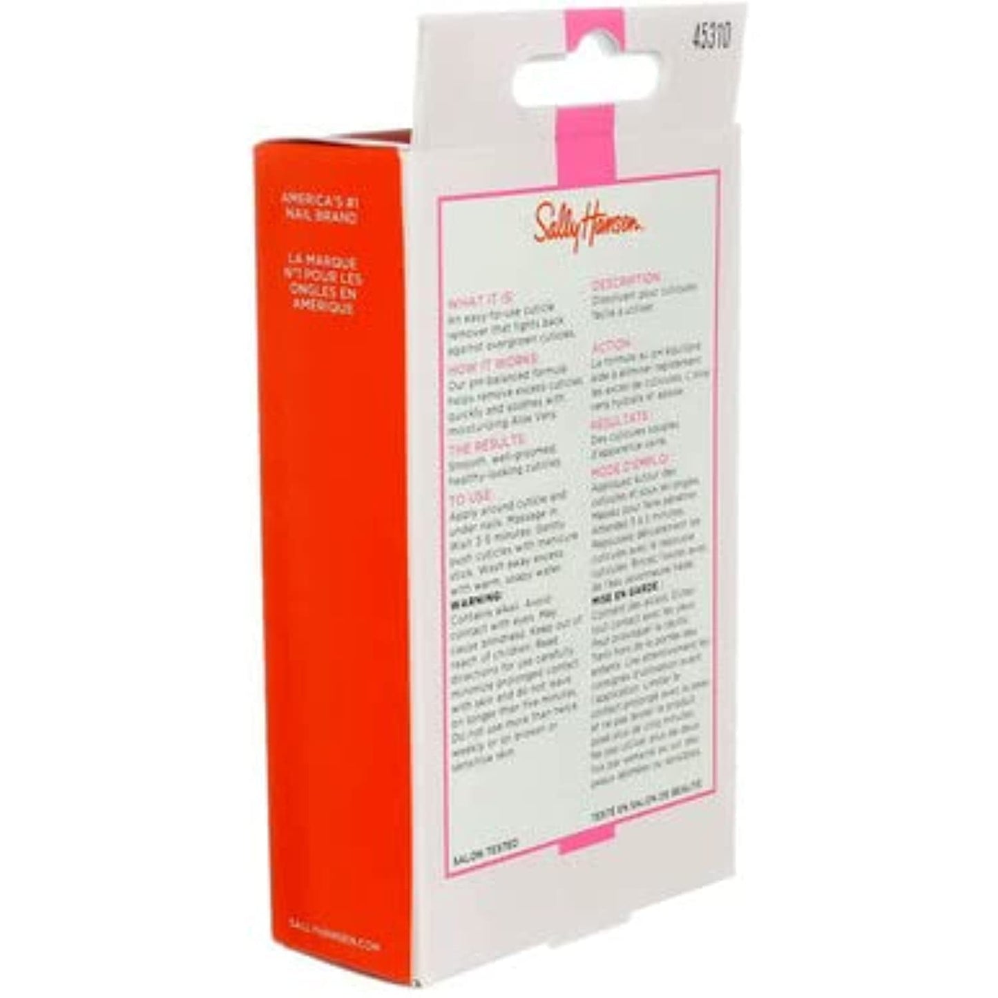 Sally Hansen Nail Treatment Problem Cuticle Remover™ | Eliminates Thick & Overgrown Cuticles | pH-Balanced Formula Infused with Aloe Vera-| Gently Soothes & Conditions Cuticles,(Pack of 2)