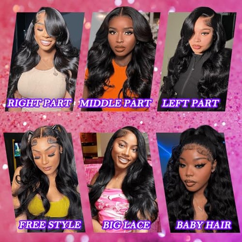 13x6 Lace Front Wigs Human Hair 30 Inch Body Wave Lace Front Wigs Human Hair Pre Plucked Natural Color Glueless Wigs Virgin Hair HD Lace Front Wigs for Women