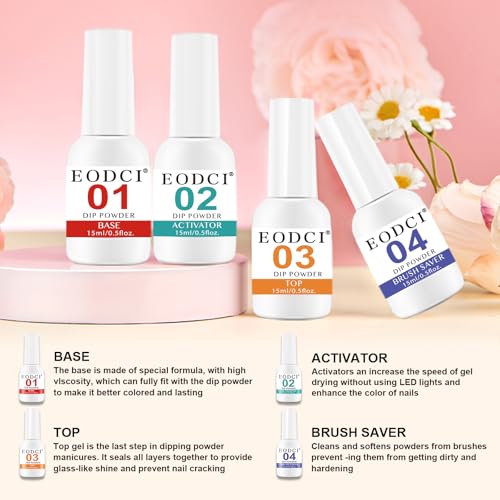 31 Pcs Dip Powder Nail Kit, 20 Colors Glitter Nude Pink Blue Gray Dip Powder Liquid Set with Top/Base Coat Activator for French Nails Art Manicure DIY Salon, No Needed Nail Lamp Curing