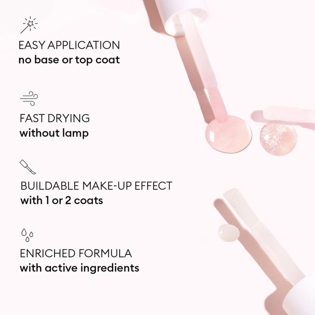 Manucurist Active Bright All in One Nail Perfector: Brightening Care Nail Polish - No Lamp - Vegan & Made in France - White Nail Polish - Nail Strengthener - Gifts for Women