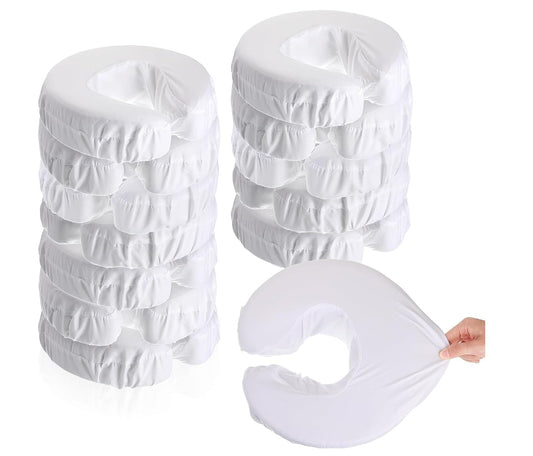 TOA Washable Microfiber Fitted Cradle Head Rest Massage Face Pillow Cover 12/pkg