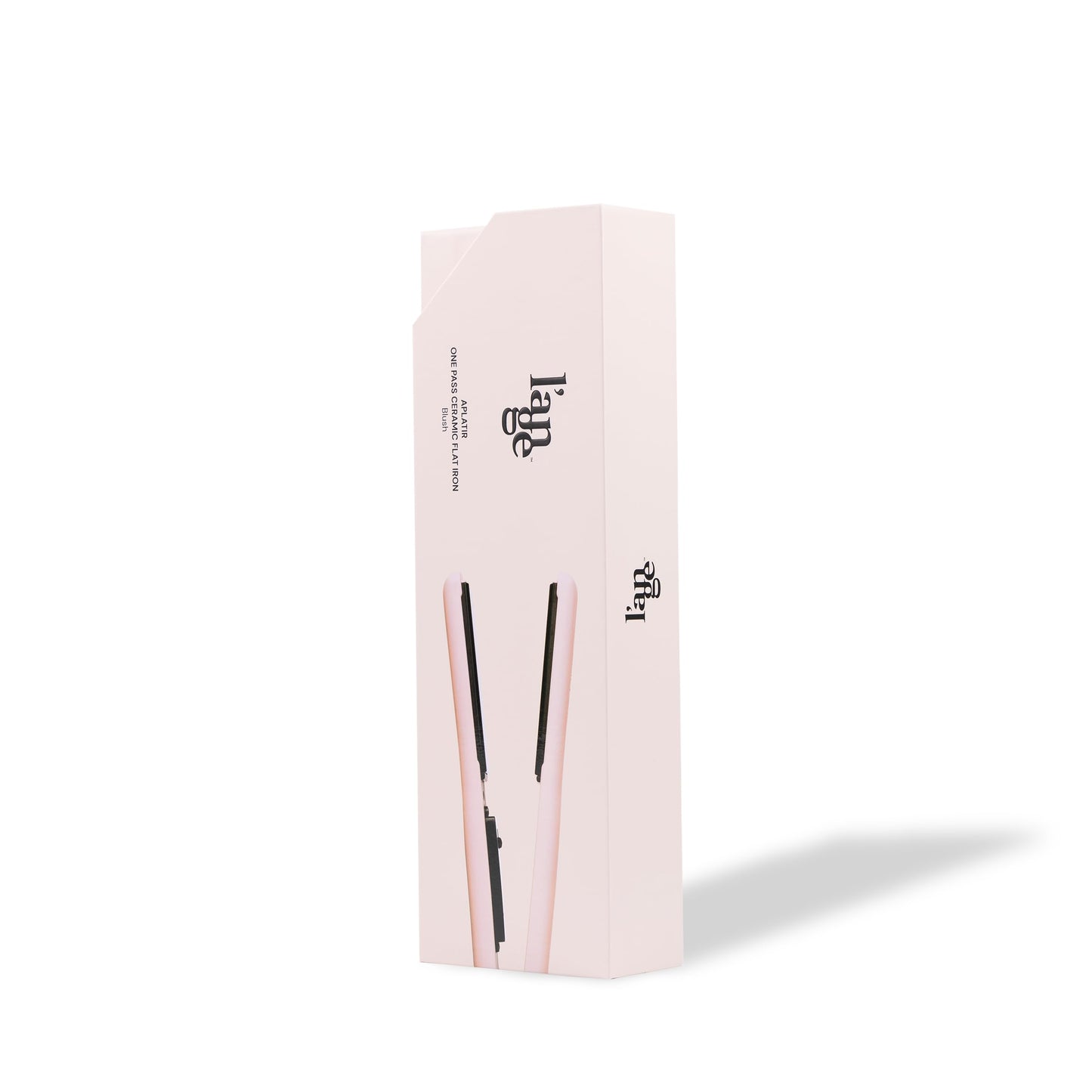 L'ANGE HAIR Aplatir Ceramic 1" Flat Iron | Adjustable Temp & Dual Voltage Hair Straightener | Tourmaline-Infused Plates for Smooth, Frizz-Free Styling | 1 Inch Styling Tool (Blush)