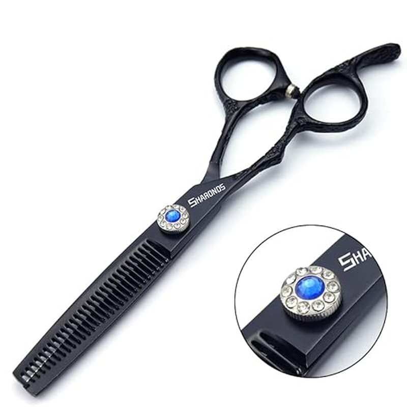 Hairdresser Professional Left-Handed Scissors Set - 6.0 Inch Hair Sparse Scissors - 440C (3pc-A)