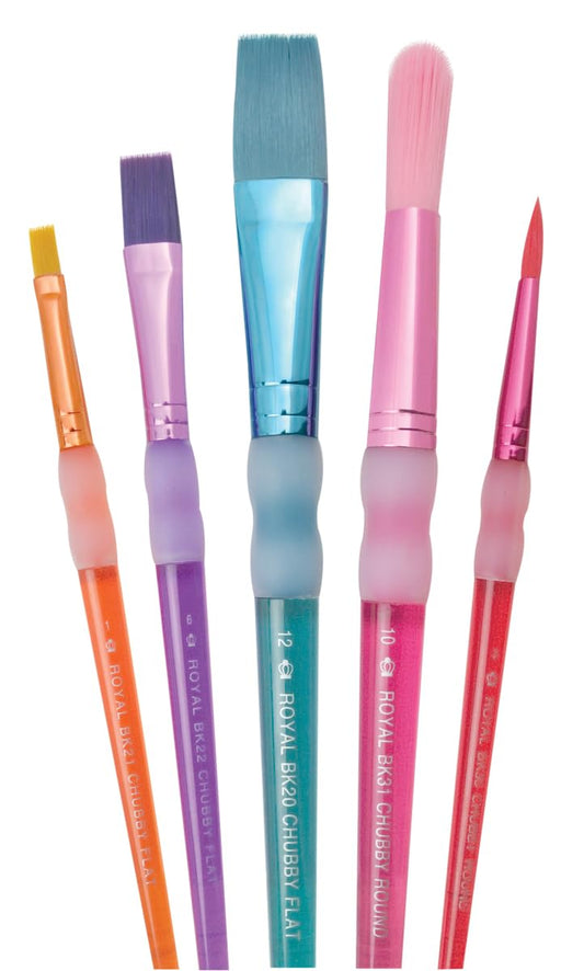 Royal Brush BK687 5-Piece Big Kids Choice Chubby Arts and Crafts Brush Set