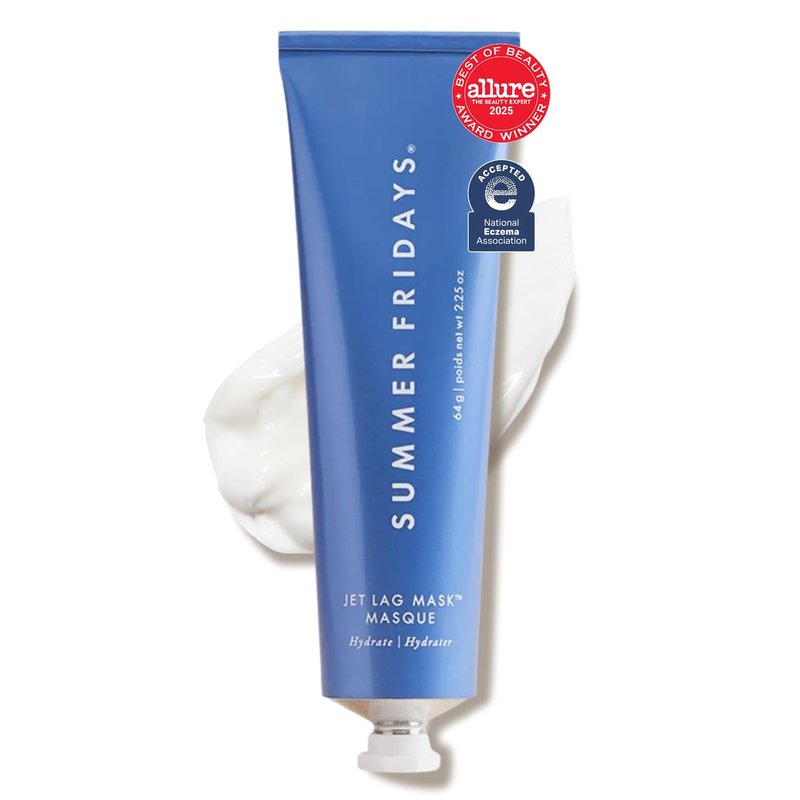 Jet Lag Mask - Hydrating Face Moisturizer & Mask with Hyaluronic Acid, Niacinamide & Antioxidants | 2.25 Oz