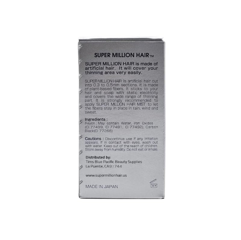 Super Million Hair Fibers - Conceal Thinning Hair Instantly | Long-Lasting, Water & Sweat Resistant - Medium Brown, 15g