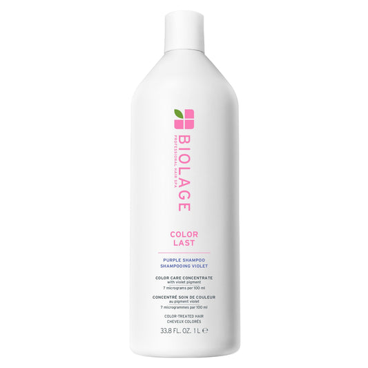 Biolage Color Last Purple Shampoo | Neutralizes Brass & Unwanted Yellow Tones | With Fig & Orchid | Paraben-Free | For Color Treated Hair | Vegan | Cruelty Free | Professional Shampoo | 33.8 Fl. Oz