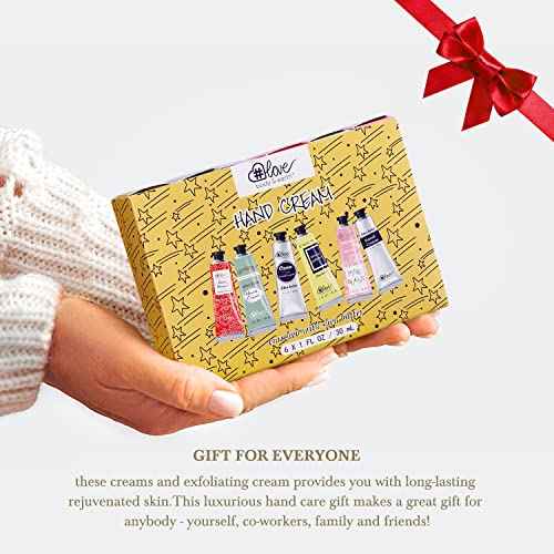 BODY & EARTH # LOVE Hand Cream Gift Set Hand Lotion Sets for Women Gift, Pack of 6 Advanced Repair Hand Cream for Dry Hands Non-greasy, Mothers Day Gifts for Mom, Women Birthday Gift for Her