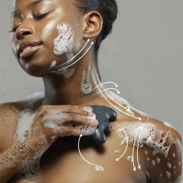 VOESH Gua Sha Cleansing Bar - Niacinamide, Vegan Probiotics, Rosemary Oil & Charcoal Powder - Cruelty Free, K-Beauty Korean Skincare Clean Ingredients & Organic Extracts - (3.7oz Bar)