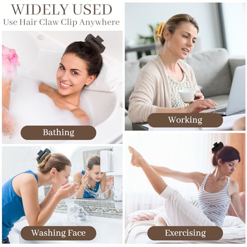 Yunlly 48 Pcs 4.1 Inch Claw Clips Bulk Large Rectangle Square Hair Claw Clips Nonslip Thick Long Hair Strong Hold Jaw for Women Girl Accessories(Multicolor)