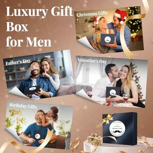 Beard Growth Kit - 7 Pcs Beard Care Kit for Men, Includes Beard Wash, Beard Oil&Growth Oil, Beard Conditioner, Beard Balm, Beard Comb, Gift Box Set for Boyfriend Husband Fathers, Navy