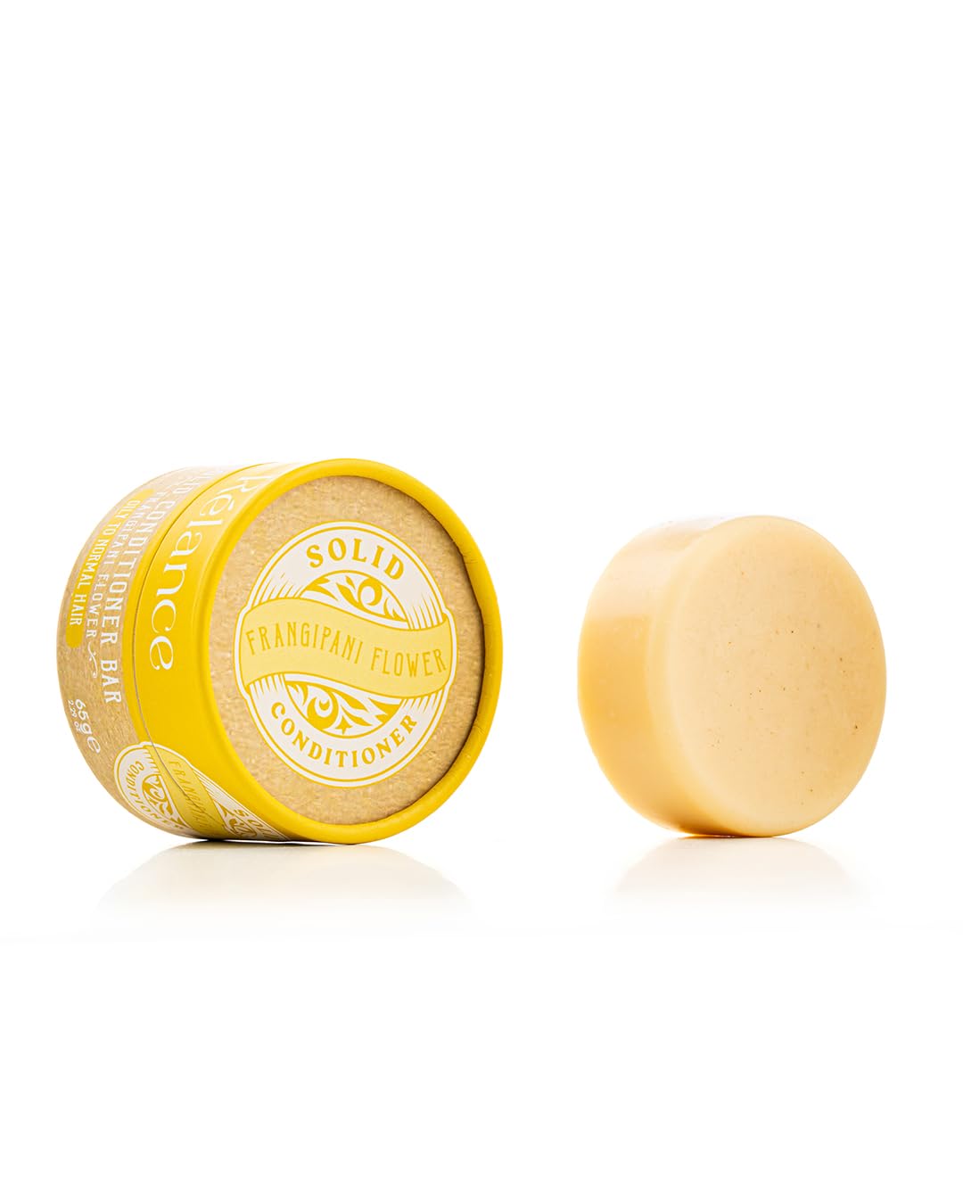 Relevance Natural Solid Hair Conditioner Bar with Frangipani Flower, Sulfate-Free, Provitamin B5, 65g