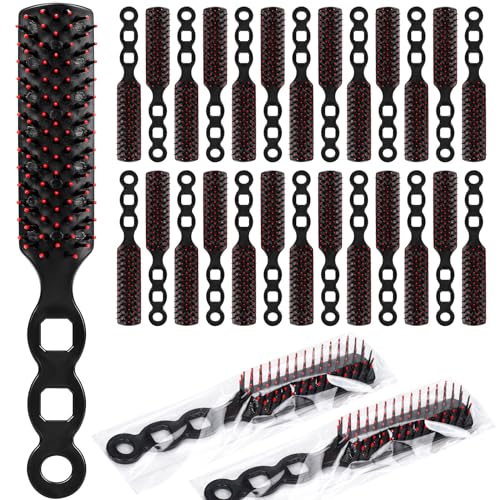 100 Packs Bulk Hair Brushes for Homeless, Anti Entangling Hair Brushes Anti Static Massage Combs, Disposable Plastic Hairbrush suitable Shelter Hotel Nursing Home Charity Church -Individually Wrapped