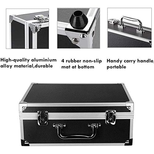 Large Tattoo Case Tattoo Kit Box - Aluminum Traveling Convention Carry Case (Silver)