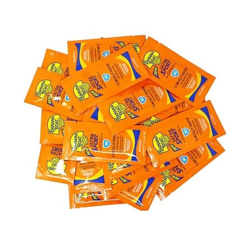 Banana Boat Ultra Sport Sunscreen Lotion Packets, Broad Spectrum SPF 30, Water & Sweat Resistant, 0.4 fl oz (Pack of 200)