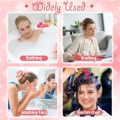 XunYee 100 Pcs Hair Claw Clips Bulk Large Square Jaw Headwear Clips Set for Women Nonslip Rectangle Hair Accessories Clip for Girl Women Gifts Beauty(3.4'',Frosted Bright)