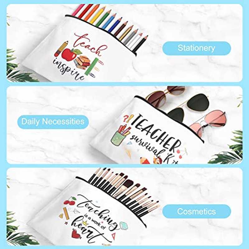 UAREHIBY 12 PCS Teacher Appreciation Gifts in Bulk,20 OZ Wine Tumbler Thank You Gifts for Women Men,Teacher Appreciation Week Gift with Keychain,Best End of Year Gift with Cosmetic Bag