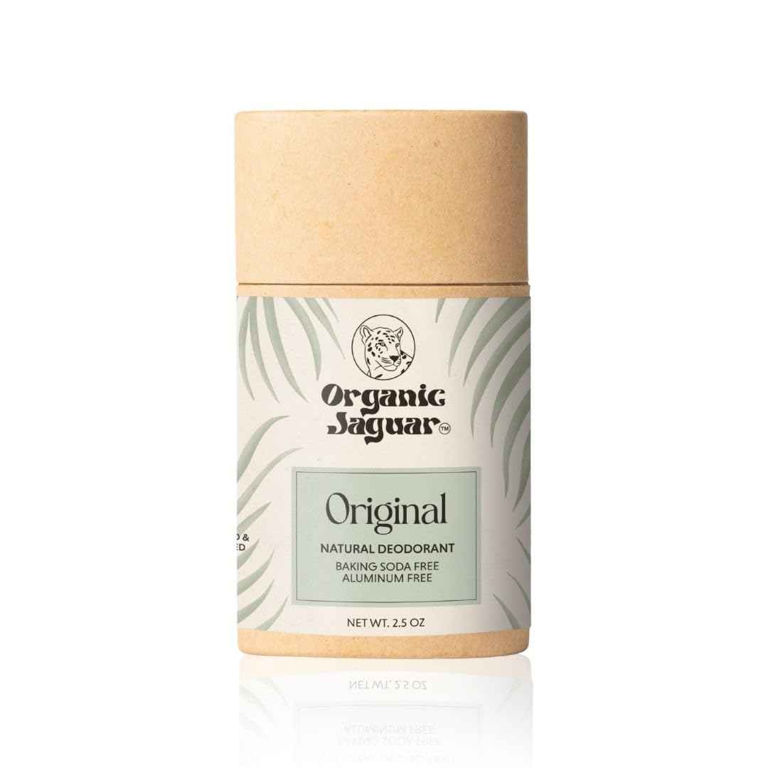 Organic Jaguar Aluminum Free Deodorant for Women and Men, 100% Natural Deodorant with Coconut Oil, Shea Butter, Baking Soda Free, Safe for Sensitive Skin, Long Lasting, Unisex, 2 oz
