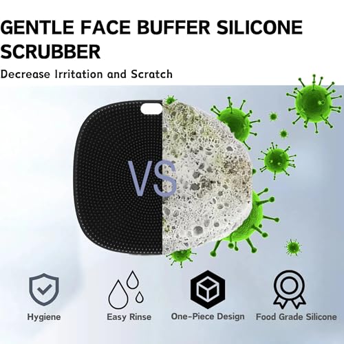 Face Scrubber, Gentle Pore Scrubber Silicone Face Exfoliating Scrubber, Face Wash Brush Manual Waterproof Cleansing Skin Care Face Scrub Wash Brushes for Men and Women