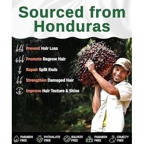 Batana Rosemary Hair Growth Serum - Organic, Dr. Sebi Approved, Intensive Repair, Strengthens Thinning Hair, Moisturizes Dry Scalp