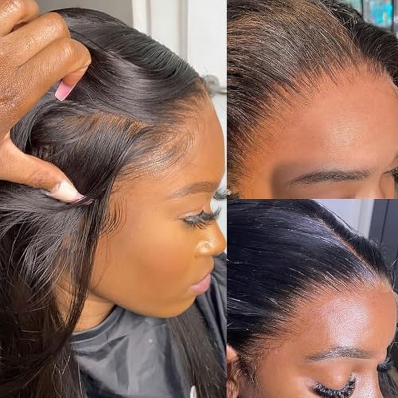 HD Lace Frontal 13x6 Transparent Lace Ear to Ear 20 Inch Straight Frontal Human Hair 100% Unprocessed Virgin Lace Closure Human Hair Pre Plucked with Baby Hair 150% Density