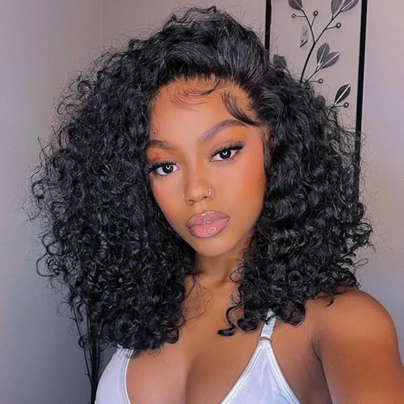 18 Inch Curly Lace Front Wigs Human Hair 13x6 Deep Wave Lace Front Wigs Human Hair Curly Lace Front Wigs Virgin Remy Wig for Women Deep Wave 13x6 Frontal Wig