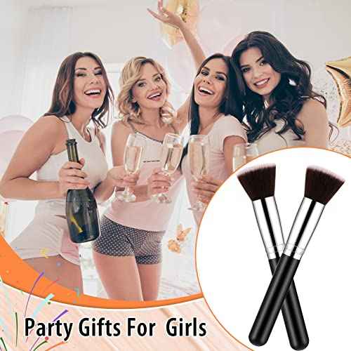 Baderke 20 Pcs Flat Top Foundation Brush Kabuki Cosmetics Synthetic Dense Face Blush Makeup Brush for Liquid, Cream, Powder, Blending, Buffing, Stippling Face Makeup Tools