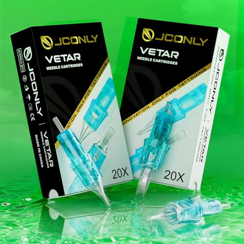 Rayyl VETAR Tattoo Cartridge Needles - 20Pcs 1023CML Round Liner #10 Standard Tattoo Needles for Machine Kit