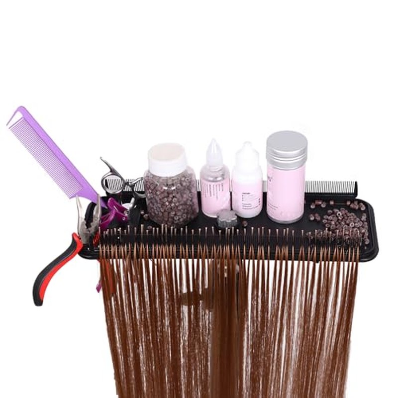 Hair Extension Holder Hanger Braiding Rack Extension Tool Double-Side Teeth Extension Display Holder Hair Separator holder for Hair Salon Home (Tripod not included)