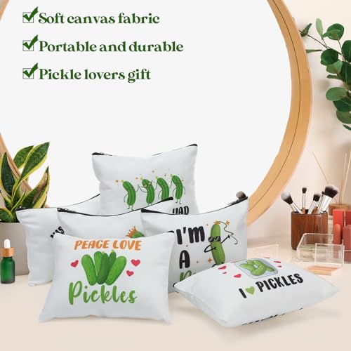 12 Pcs Pickle Bags Pouches for Pickle Lovers Funny Gifts Dill Cosmetic Bag for Girls