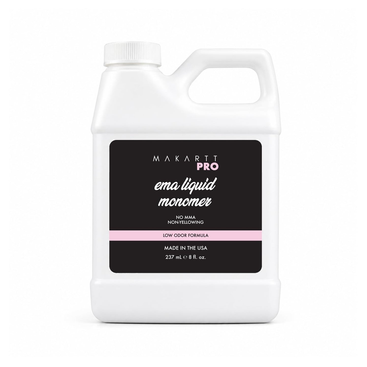 Low Odor Monomer - MMA Free, Non-Yellowing Formula for Acrylic Nails | 8 Fl Oz, Made in USA